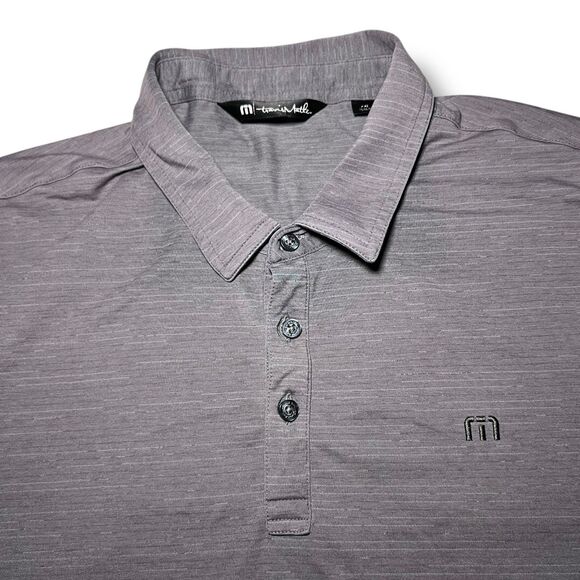 Travis Mathew Gray Short Sleeve Stretch Golf Light Polo Shirt Men’s Size XXL - Picture 3 of 6